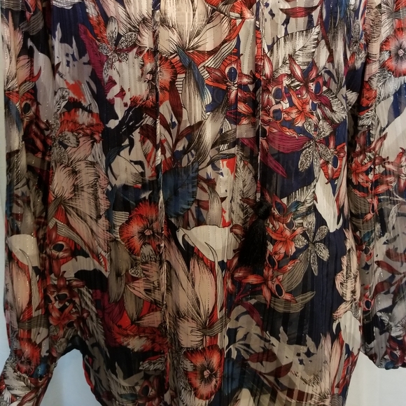 Colorful Silver Blouse - Picture 6 of 6